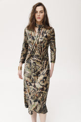 Vestido Mink terciopelo estampado con lentejuelas